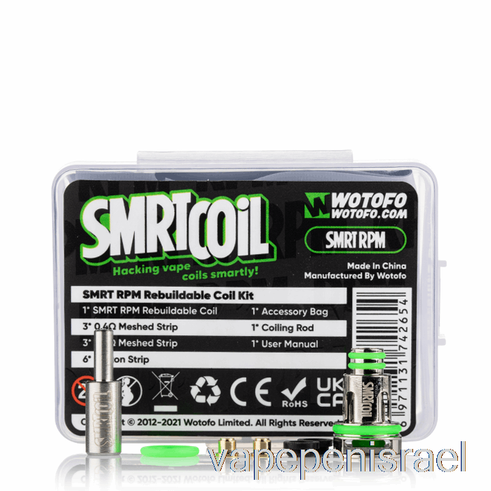 ערכת סליל ניתנת לבנייה מחדש של Vape Israel Wotofo Smrt [rpm] ערכת סליל לבנייה מחדש